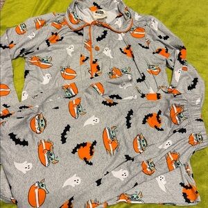 Munki Munki Slumber Star Wars Baby Yoda Women’s Pajamas Set Sz Large Halloween